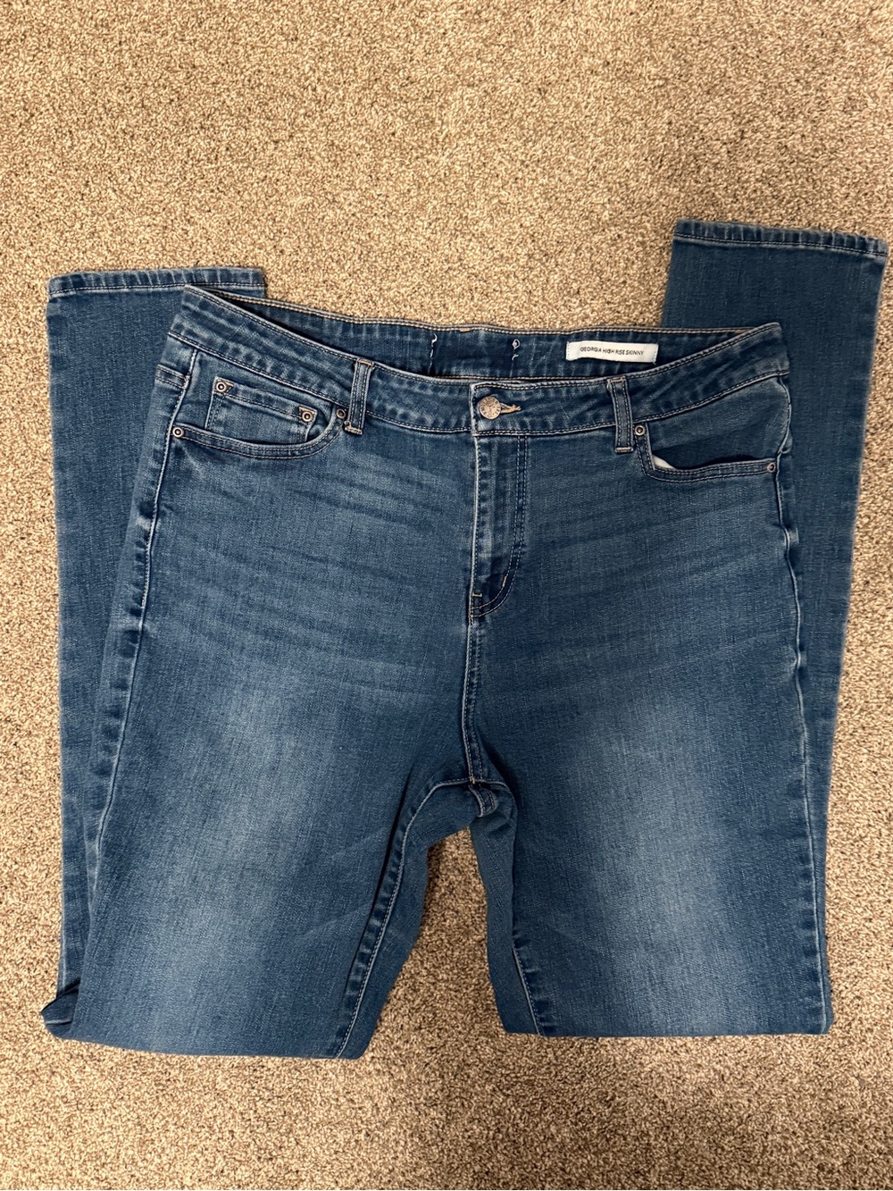 American Tall Georgia High Rise Skinny Classic Blue Women’s Jeans Size 36/35